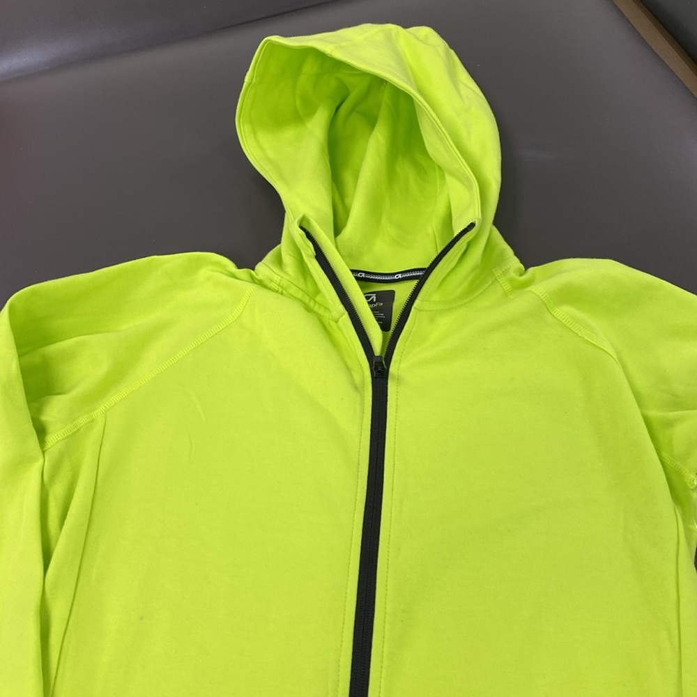 NWT Neon Yellow/ Green Youth XXL 14-16 Gap Fit Zip Up Jacket - Picture 5 of 7